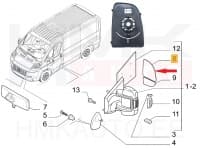 Peegliklaas vasak ülemine soojendusega Jumper/Boxer/Ducato 2006-