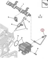 Kütusepumba kõrgsurvetoru OEM Citroen/Peugeot 1,6THP