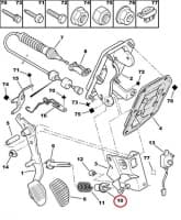 Siduripedaali vedru kinnitus OEM Berlingo/Partner 1.6HDI