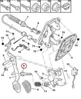 Siduripedaali vedru kinnitus OEM Berlingo/Partner 1.6HDI