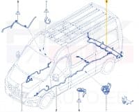 Parkimisandurite juhtmestik tagumine OEM Renault Master 2,3DCI 2019- (RWD+astmelauaga stange) (2-le andurile)