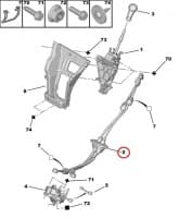 Käiguhoovastiku trosside komplekt OEM Citroen Berlingo/Peugeot Partner 1,6HDI 2010- BE4R