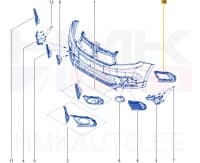 Udutule ümbrisraam vasak OEM Dacia Logan II