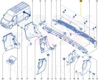 Tagumiste parkimisandurite kinnituskomplekt Renault Master III 2019- (RWD ja astmelauaga stange)