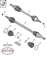 Veovõlli kaitsekumm välimine OEM Citroen C2