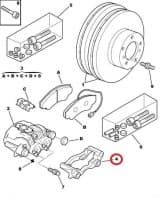 Pidurisadula raam (kelk) tagumine OEM Jumper/Boxer/Ducato 94-06