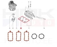 Karterituulutuse/õliseparaatori tihendite komplekt Renault 2,0/2,3dCi