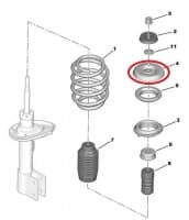 Amortisaatori padi eesmine Peugeot 307 /Citroen C4