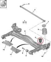 Vedrustuse läbilöögi puhver, tagumine OEM Jumpy/Expert 07-
