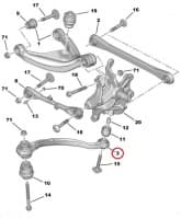 Tagasilla pikivarras vasak OEM Citroen/Peugeot