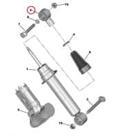 'Amortisaatori puks, tagumine ülemine OEM Citroen C5/DS5, Peugeot 3008/407/508