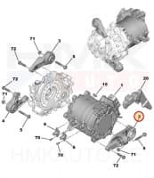 Veovõlli tugilaagri korpus (parem tagumine) OEM Peugeot 3008/508 hübriid