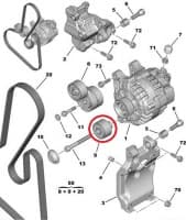 Mitmikkiilrihma juhtrull OEM Peugeot/Citroen 1,4-1,6HDI