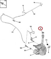 Klaasipesupaagi kork OEM Citroen/Peugeot