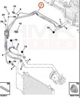 Konditsioneeri torud OEM Citroen Berlingo / Peugeot Partner 08-