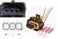 Turbo aktuaator klapi pistik juhtmetega Jumper/Boxer/Ducato 3,0HDi EURO5 3-klemmi