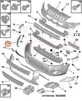 Esistange nurgaliist parem OEM Berlingo 2008-