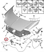 Kapoti tuuleluku tross koos hoovaga OEM Citroen C5/C6/C8, Peugeot 407/807