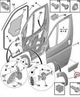 Esiukse liist vasak OEM Jumper/Boxer/Ducato 2006-
