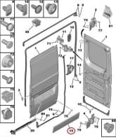 Tagaukse liist vasak OEM Jumper/Boxer/Ducato 2006-