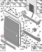 Liugukse/küljepaneeli liist vasak OEM Jumper/Boxer/Ducato 2006- (L1)