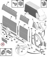 SOODUS!!! Külgpaneeli tagumine liist parem OEM Jumper/Boxer/Ducato 2006-18 L2,L3 (laiendiga)