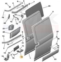 Liugukse alumine tugi vasak OEM Berlingo/Partner 96-08