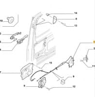 Ukselingi alusraam, liuguks parem OEM Jumpy/Expert/Scudo 2010-