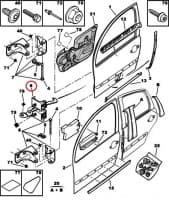 Uksepiiraja esiuksele OEM Citroen C3