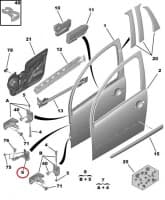 Uksepiiraja esiuksele OEM Citroen C3