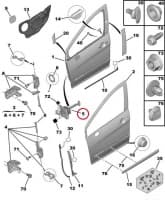 Uksepiiraja esiuksele OEM Peugeot 308 2007-