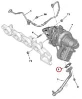 Turbo õli tagasivoolutoru tihend OEM Citroen/Peugeot 2,2HDI Puma/ 2,7HDI