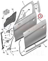 Esiukse katteliist vasak OEM DS5