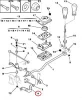 Käiguvahetus varda tugi OEM Berlingo/Partner MA k.kast