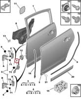 Uksepiiraja tagauksele OEM Citroen C4