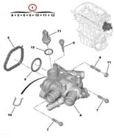 Termostaat korpusega OEM Citroen/Peugeot 1,6 16V EP6/EP6DT/EP6CDT mootorid