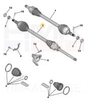 Veovõll komplektne parem OEM Citroen Jumpy/Peugeot Expert 508