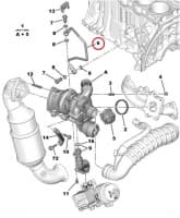 Turbo õlitustoru OEM Citroen/Peugeot 1,6 16V EP-mootor