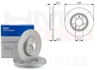 Piduriketas tagumine Citroen Berlingo 2018-, C4 Picasso / Peugeot 308, 3008, 408, 508, Rifter, Partner 2018-   268/12