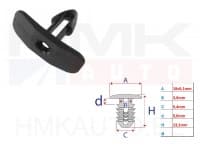Uksetihendi tüübel Citroen/Peugeot (1tk.)
