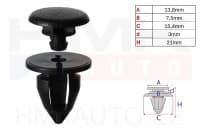 Liistu/polstri tüübel Renault Trafic II (1tk.)