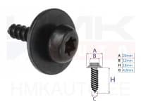 Põhjakaitse kruvi seibiga 4,8x20mm