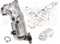 Tahmafilter(DPF/FAP) OEM Fiat Ducato 2,3D 2018- Euro6