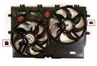 Jahutusventilaator koos raamiga OEM Jumper/Boxer/Ducato 06- (400/500W)