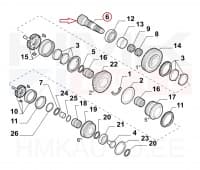 Käigukasti abivõll 15x73 pikk OEM Jumper/Boxer/Ducato 2017- M40