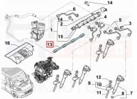 Pihustite tagasivoolutoru OEM Fiat Ducato MCA 2,2D 2021-