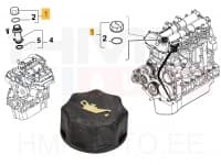Õli täiteava kork OEM Fiat/Iveco 2,3/3,0JTD