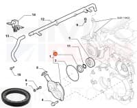 Karterituulutuse filtri kaane tihend OEM Fiat/Iveco 32x45x7