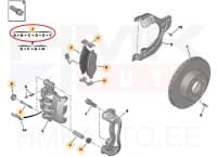 Piduriklotside komplekt eesmine OEM Jumper, Boxer, Ducato MCA 2023- 15" ratas