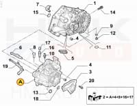 'Käigukasti korpus tagumine OEM Jumper/Boxer/Ducato MLGU6 / MLGU14 k.kast